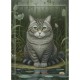 DUTCH LADY DESIGNS GREETING CARD Cats 10